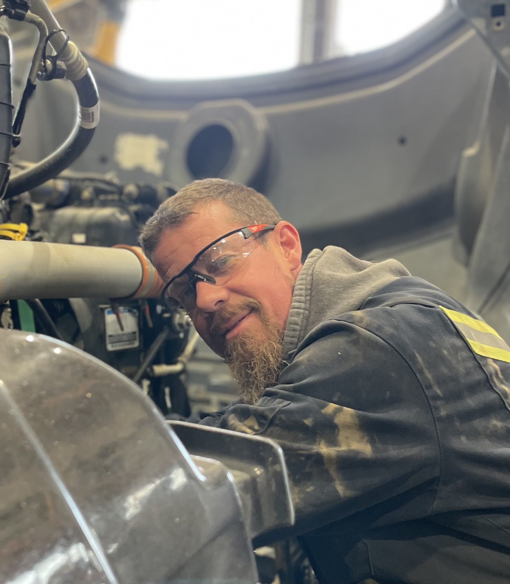 Creative Mechanical & Welding technician at work in the Fort McMurray shop